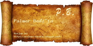Palmer Beáta névjegykártya